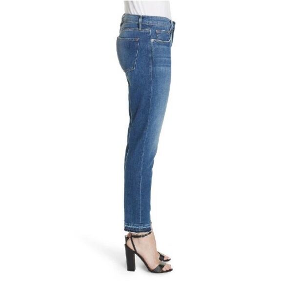 FRAME Size 25 Le Garcon Release Hem Crop Boyfriend Jeans - Picture 3 of 15
